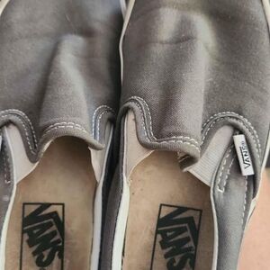 Vans Gray Slip-On Sneakers